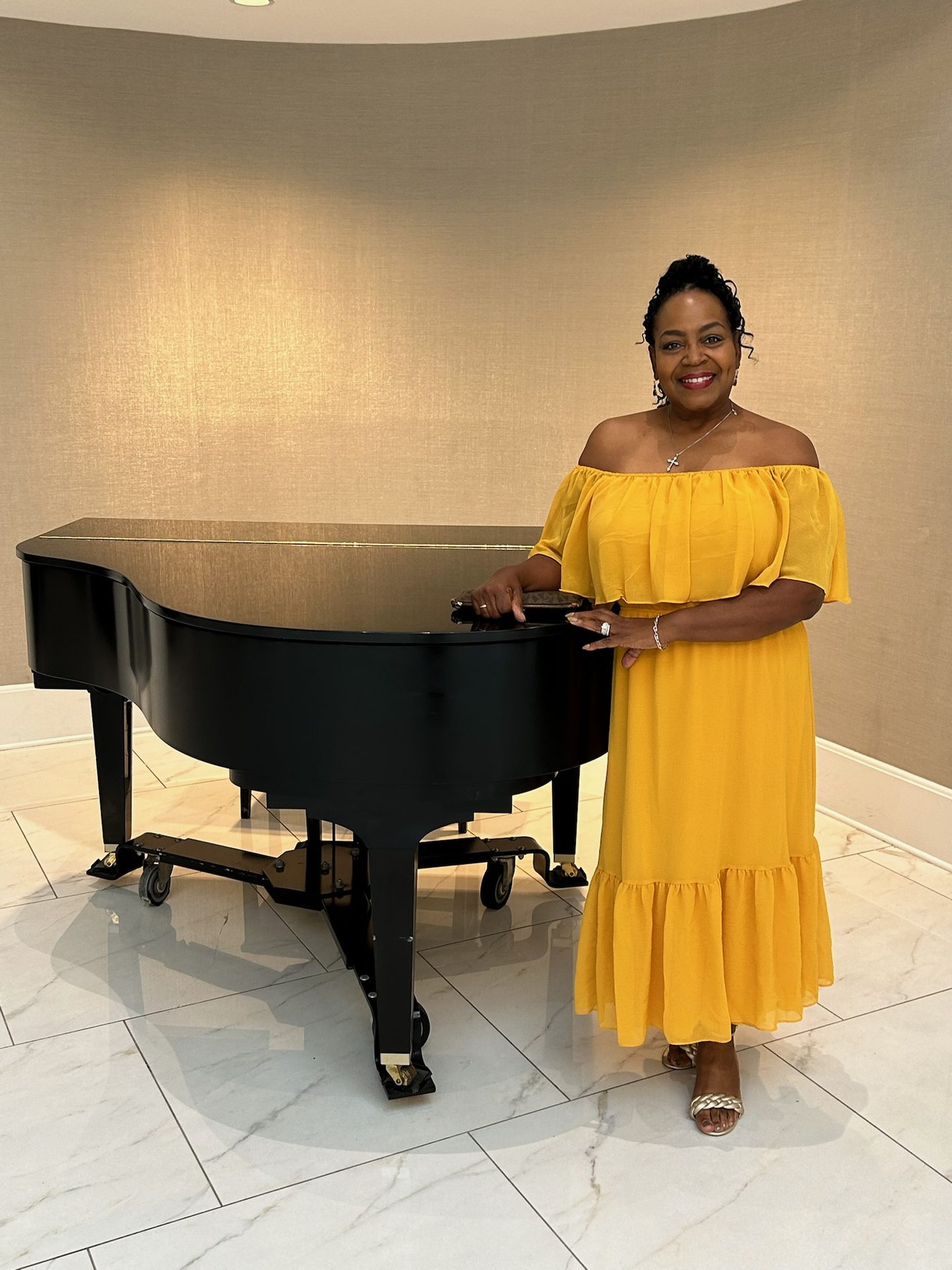 Denise at the piano